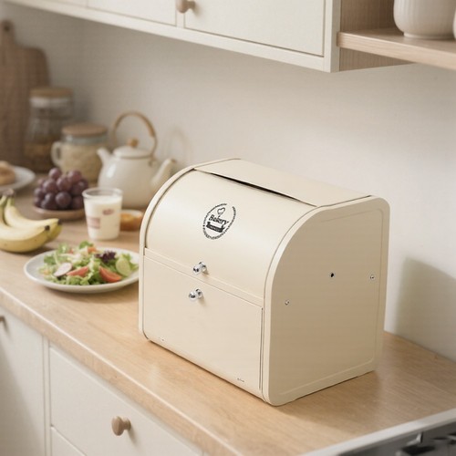 Metal bread bin - metal, layer
