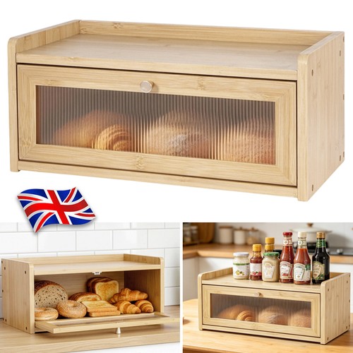 Large wooden bread bin - wooden,