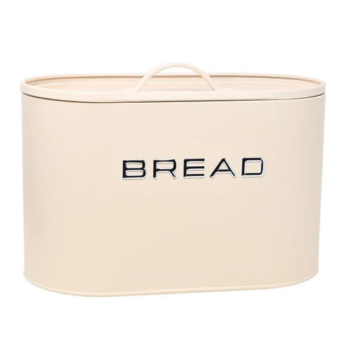 Bread bin cream metal kitchen - bin,