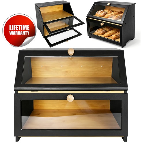 Bread bin tiers double layer - tiers,