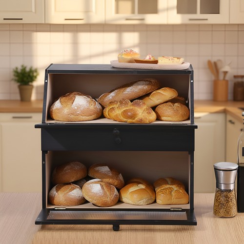 Tire bamboo bread bin - tire,