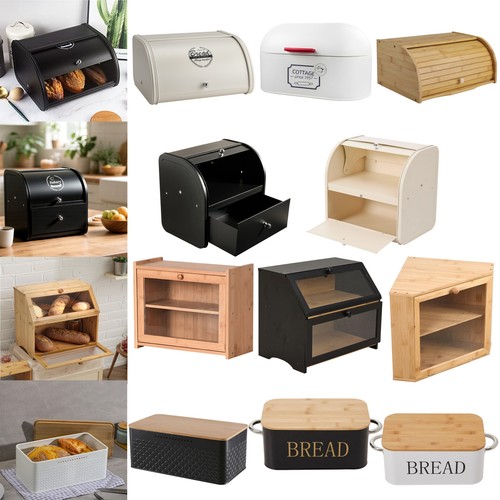 Bread bin food storage cabinet - bread,