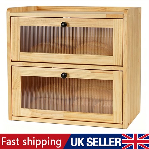 Double decker wooden - double, bin