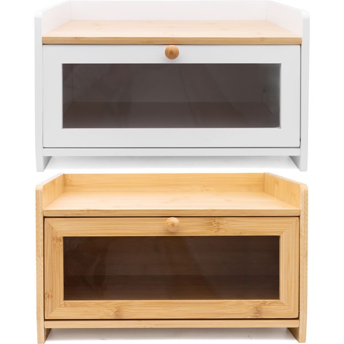 Bread bin with shelf flip - with,