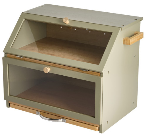 Bamboo bread bin double layer - bread,