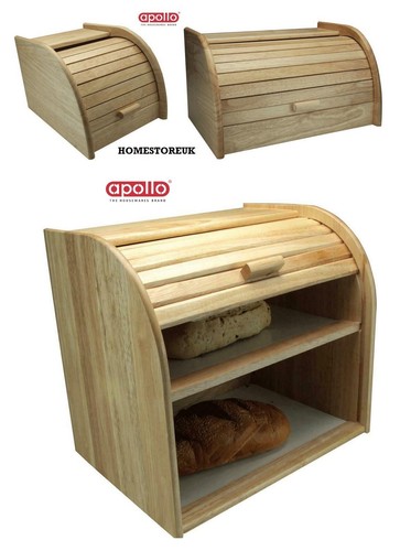 Bread bin beech - wood, wooden