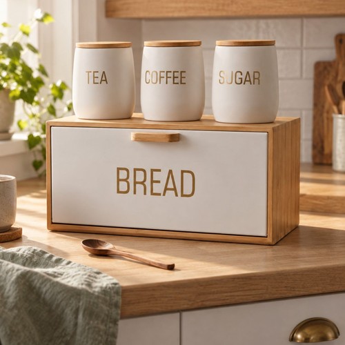 Set white bamboo bread - set, of