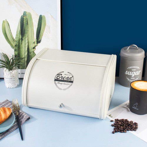 Beige large bread box - large,