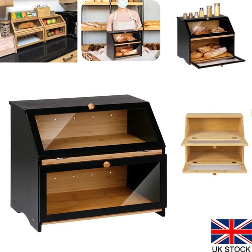 Tier bamboo bread - 2-tier, bin