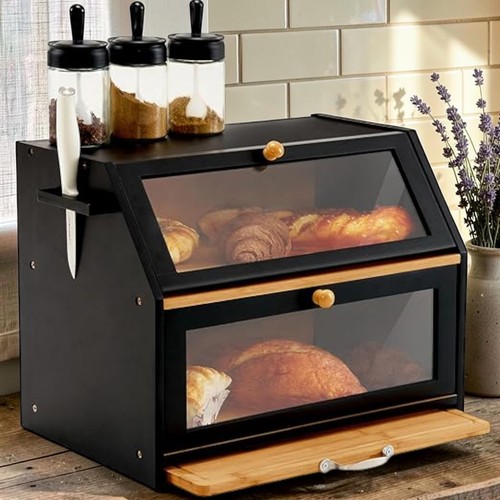 Bamboo bread box layers - bamboo,