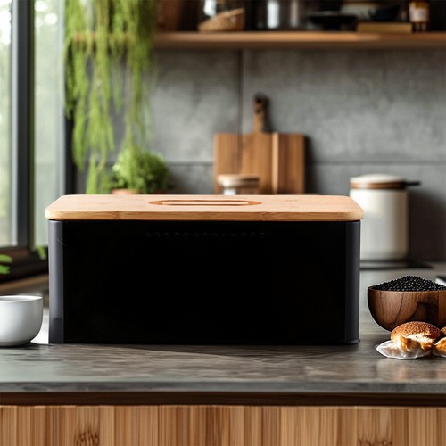 Large bread bin metal - large,