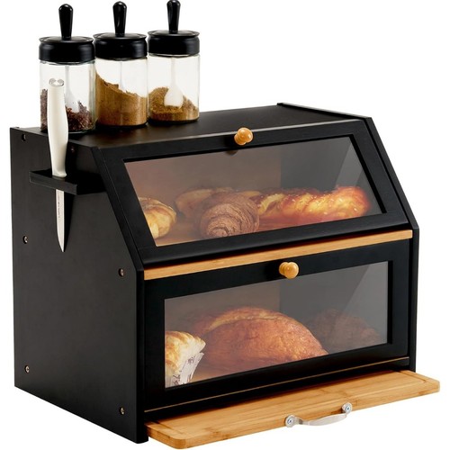 33l bamboo bread bin tier - bamboo, 2