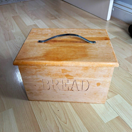 Wooden bread bin - bread, rectangular