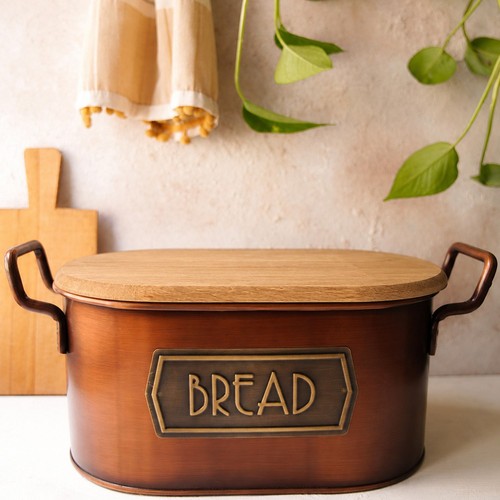 Copper bread bin - copper,