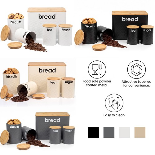 5pcs kitchen storage tins - kitchen,